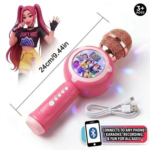 K-Pop Demon Hunters Ultimate Gift Bundle: Bluetooth Microphone & Matching Water Bottle