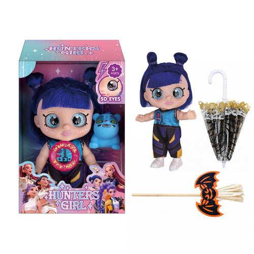 K POP Witch Hunt Girl Group Music Doll Halloween Pumpkin Broom Vinyl Figurine Tiger Umbrella Cute Collectible Toy For Fans Party Decoration Gift