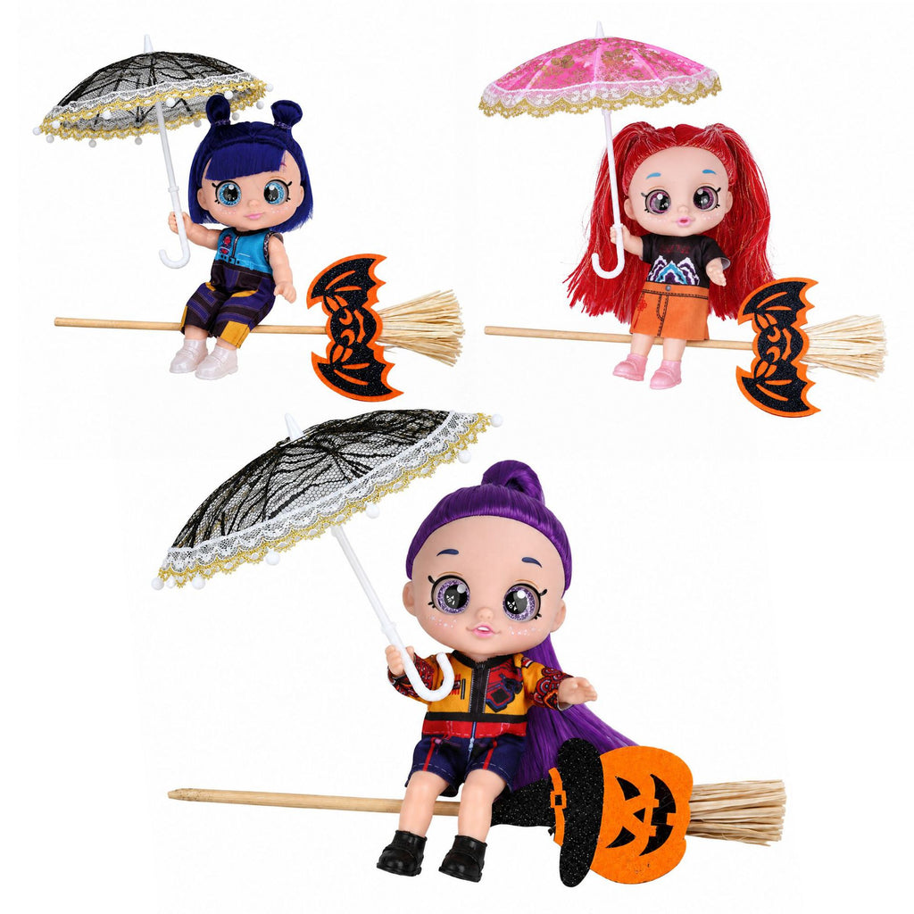 K POP Witch Hunt Girl Group Music Doll Halloween Pumpkin Broom Vinyl Figurine Tiger Umbrella Cute Collectible Toy For Fans Party Decoration Gift