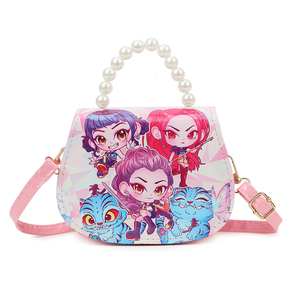 kpop girl group witch hunt theme cute zero wallet anime style kids pearl crossbody bag portable storage pouch for small items stationery cosmetics and daily accessories