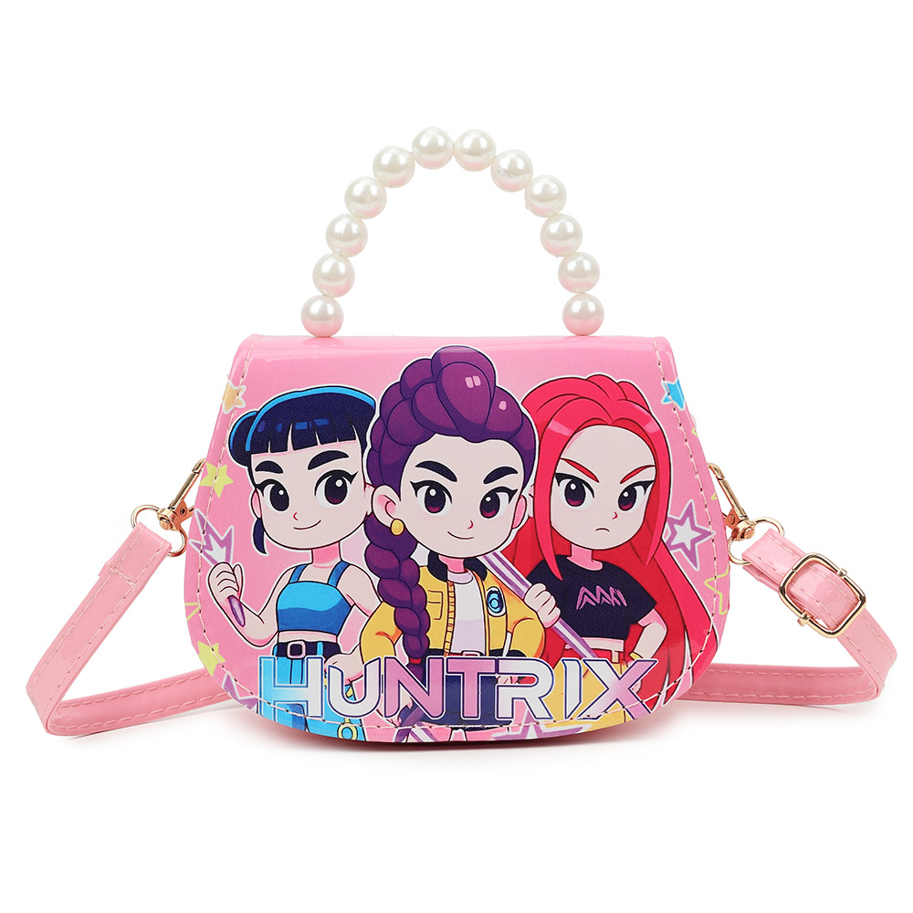 kpop girl group witch hunt theme cute zero wallet anime style kids pearl crossbody bag portable storage pouch for small items stationery cosmetics and daily accessories