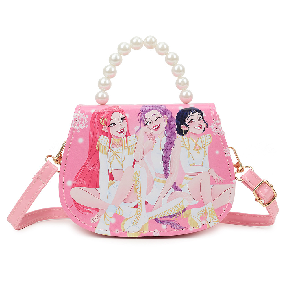 kpop girl group witch hunt theme cute zero wallet anime style kids pearl crossbody bag portable storage pouch for small items stationery cosmetics and daily accessories