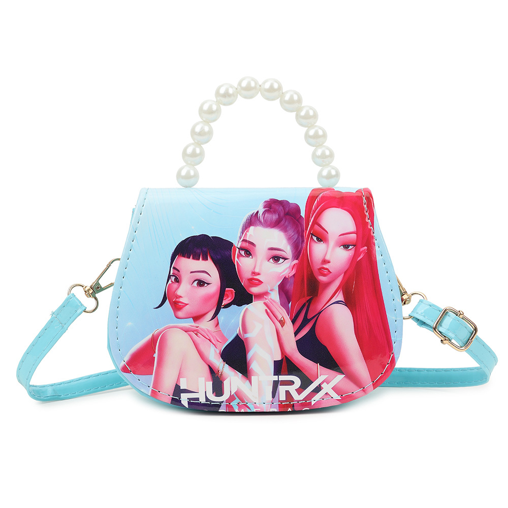 kpop girl group witch hunt theme cute zero wallet anime style kids pearl crossbody bag portable storage pouch for small items stationery cosmetics and daily accessories