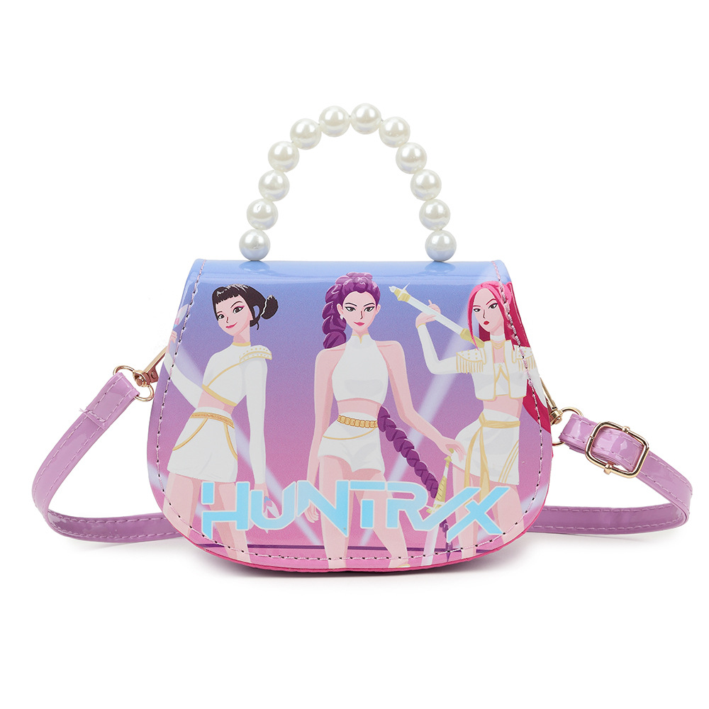 kpop girl group witch hunt theme cute zero wallet anime style kids pearl crossbody bag portable storage pouch for small items stationery cosmetics and daily accessories