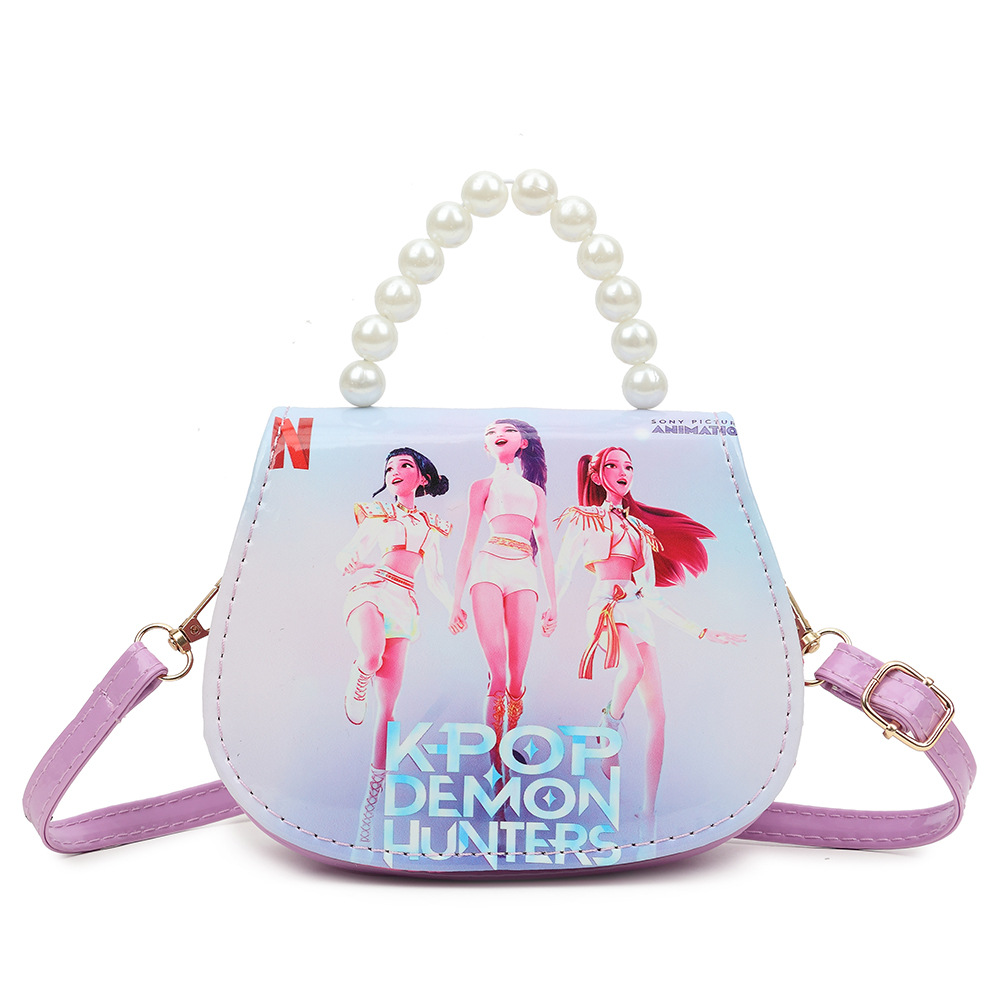 kpop girl group witch hunt theme cute zero wallet anime style kids pearl crossbody bag portable storage pouch for small items stationery cosmetics and daily accessories
