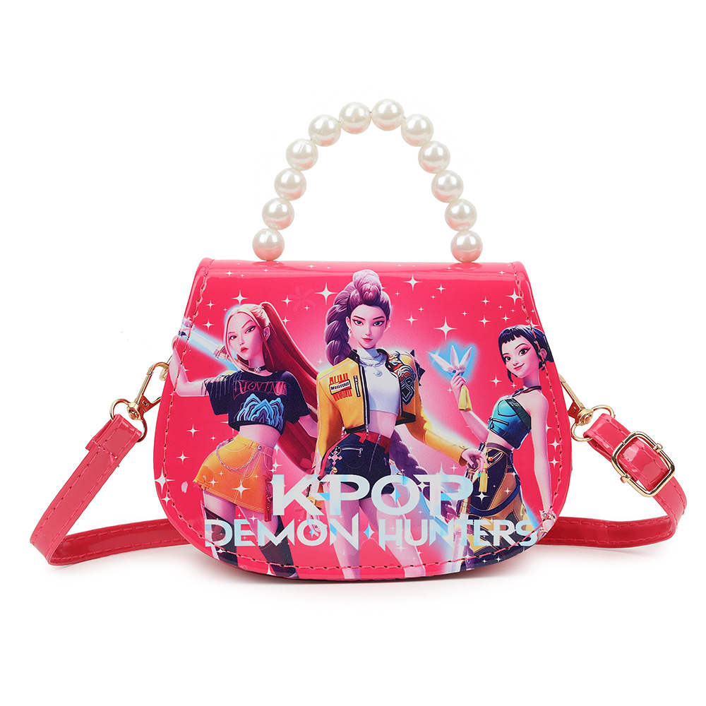 kpop girl group witch hunt theme cute zero wallet anime style kids pearl crossbody bag portable storage pouch for small items stationery cosmetics and daily accessories