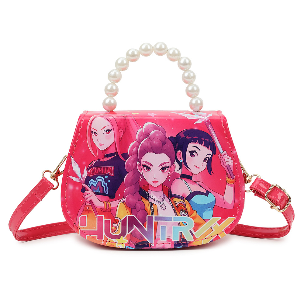 kpop girl group witch hunt theme cute zero wallet anime style kids pearl crossbody bag portable storage pouch for small items stationery cosmetics and daily accessories