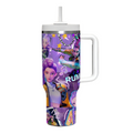 K POP Huntrix 40oz Ice Tumbler With Handle And Straw 304 Stainless Steel Liner 201 Stainless Steel Shell Large Capacity Car Cup For Mira Zoey Rumi Fans