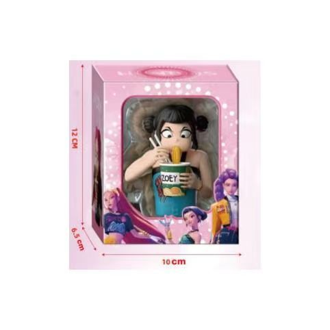KPOP Devil Hunter Lumi Sitting Posture Eating Instant Noodle Action Figure Collectible Model K-pop Witch Hunt Girl Group Doll Toy Desktop Decoration Fan Collection Gift