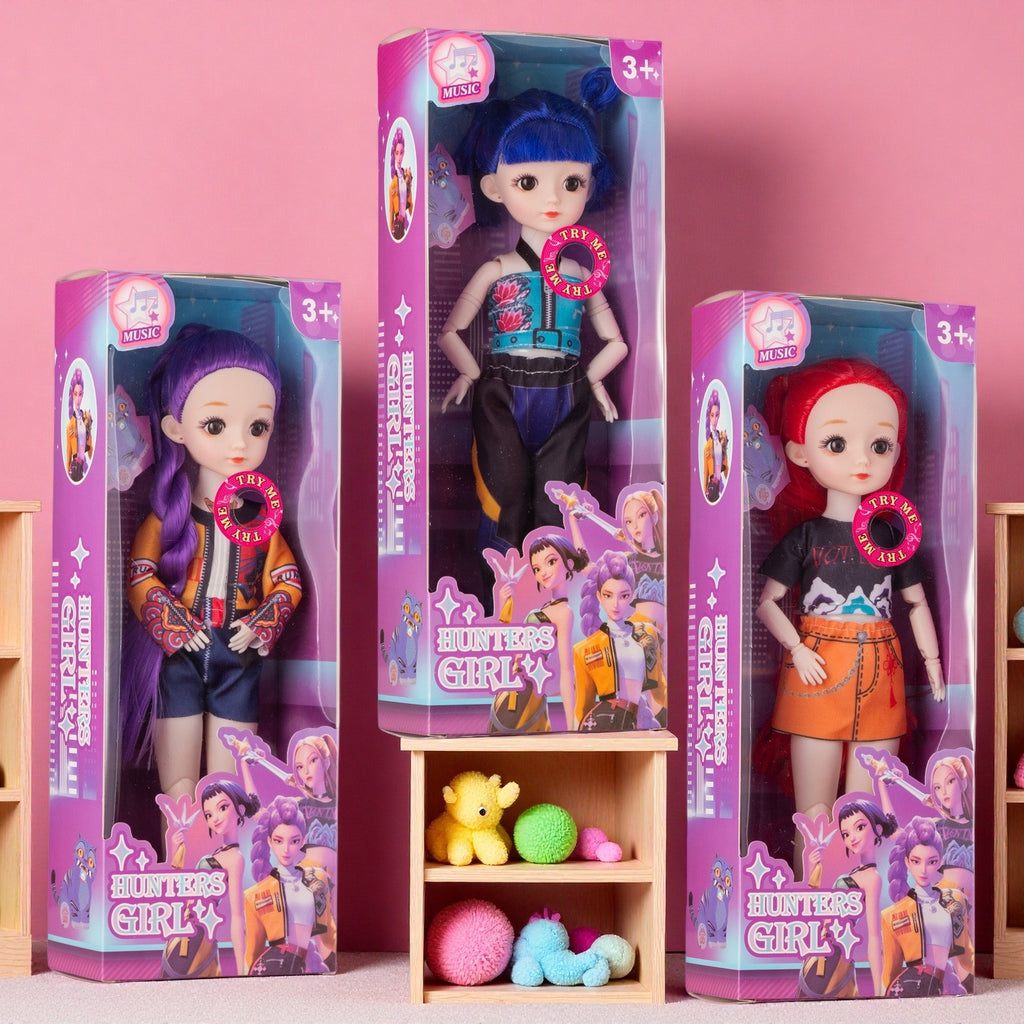 12 Inch 15 Joint Movable K POP Witch Hunt Girl Group Doll Lumi Mila Zo Collectible Figurine For Fans Home Desktop Decoration