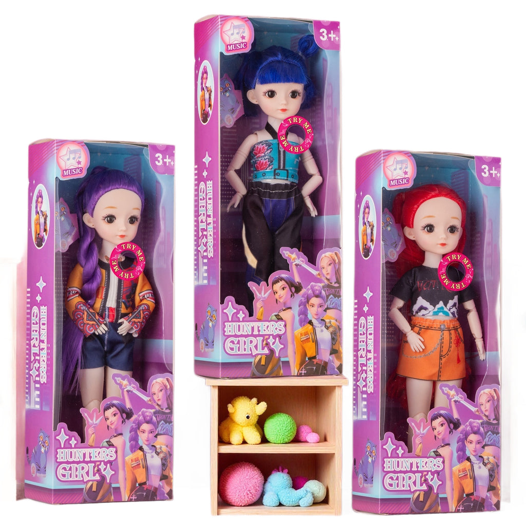 12 Inch 15 Joint Movable K POP Witch Hunt Girl Group Doll Lumi Mila Zo Collectible Figurine For Fans Home Desktop Decoration