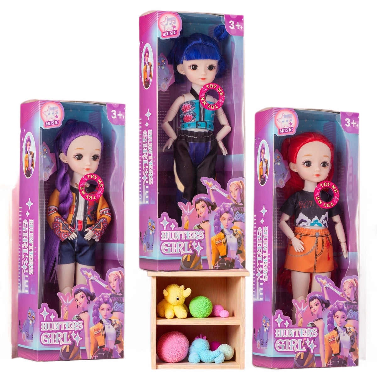 12 Inch 15 Joint Movable K POP Witch Hunt Girl Group Doll Lumi Mila Zo Collectible Figurine For Fans Home Desktop Decoration