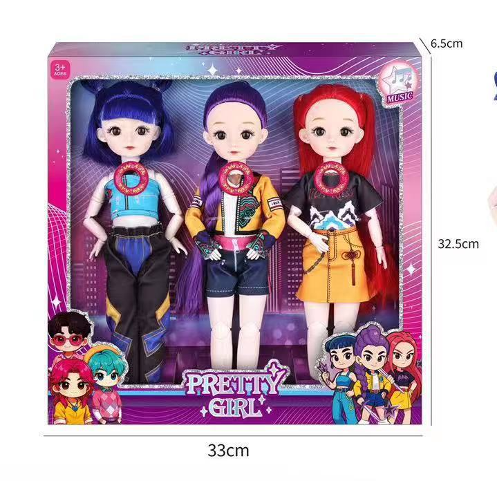 12 Inch 15 Joint Movable K POP Witch Hunt Girl Group Doll Lumi Mila Zo Collectible Figurine For Fans Home Desktop Decoration