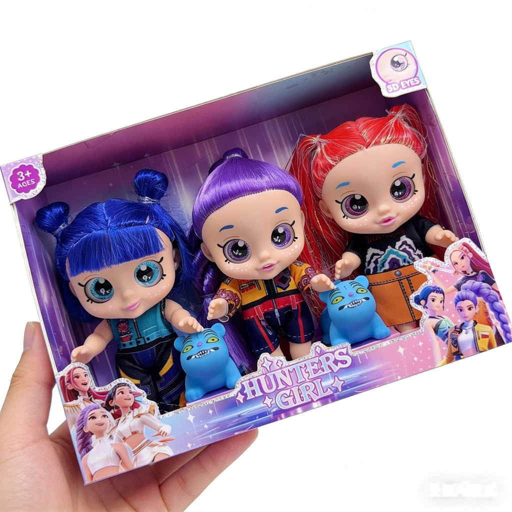 K POP Witch Hunt Girl Group 5D Eye Themed 18CM 7 Inch Mini Tiger Cartoon Plush Doll Toy With Built In Music Stuffed Animal For Kpop Fans Collectible Decor