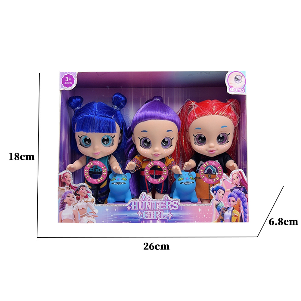 K POP Witch Hunt Girl Group 5D Eye Themed 18CM 7 Inch Mini Tiger Cartoon Plush Doll Toy With Built In Music Stuffed Animal For Kpop Fans Collectible Decor